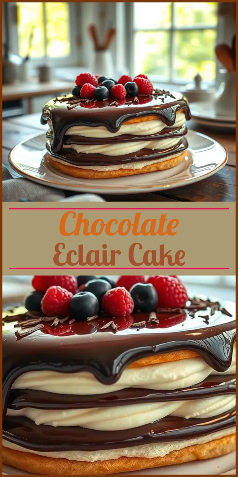Chocolate Eclair Cake Vertical Photo