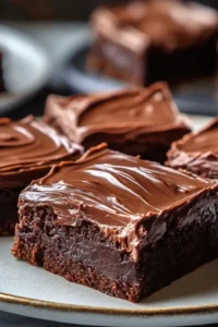 Chocolate Frosted Fudge Brownies Photo