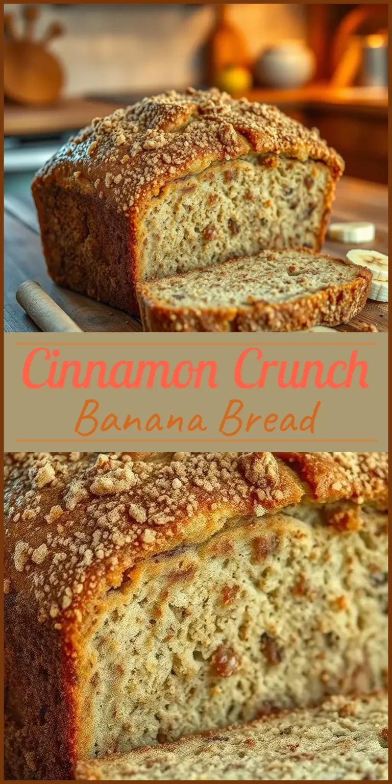 Cinnamon Crunch Banana Bread Vertical Photo