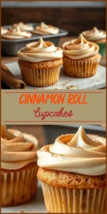 Cinnamon Roll Cupcakes Vertical Photo