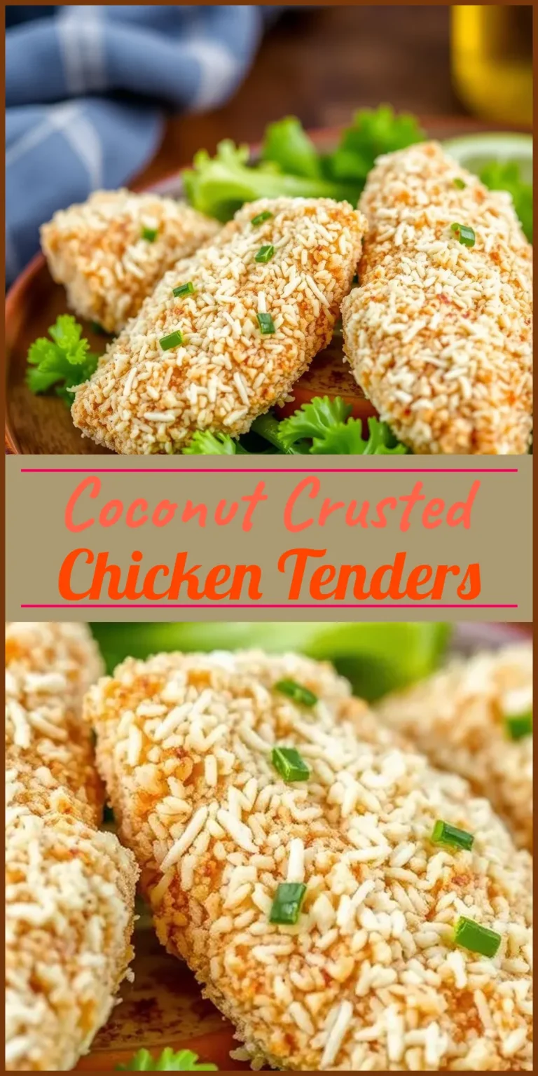 Coconut Crusted Chicken Tenders Vertical Photo