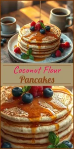 Coconut Flour Pancakes Vertical Photo