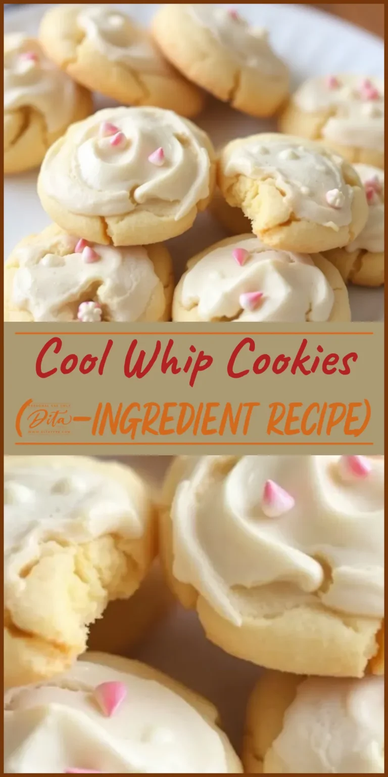 Cool Whip Cookies (4-Ingredient Recipe) Vertical Photo