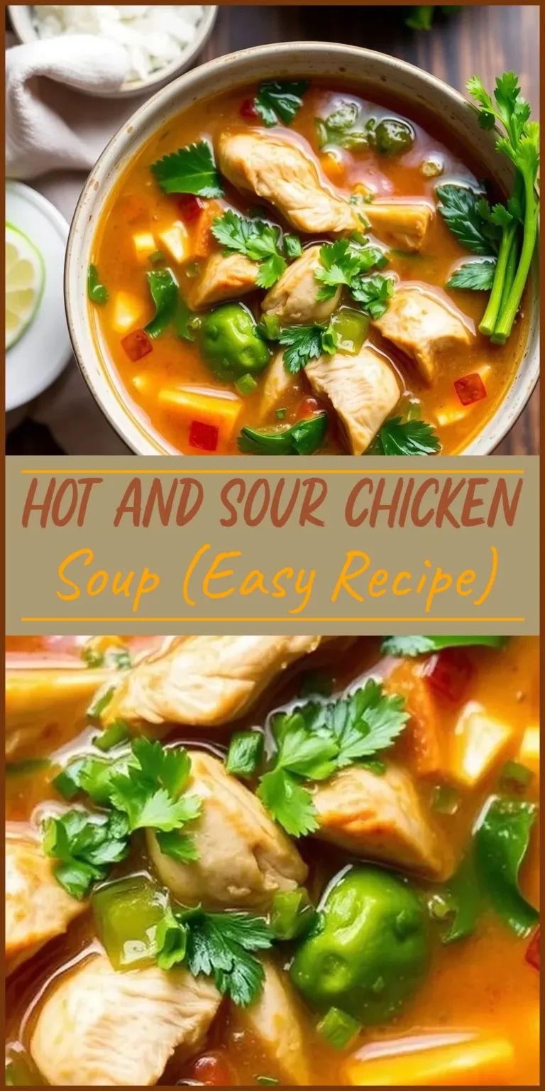Hot and Sour Chicken Soup (Easy Recipe) Vertical Photo
