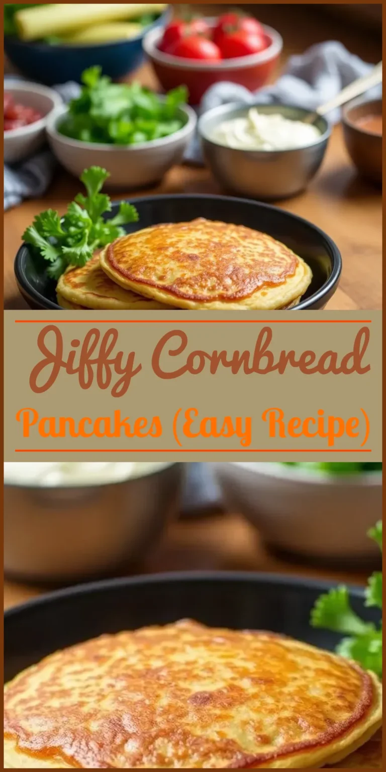 Jiffy Cornbread Pancakes (Easy Recipe) Vertical Photo