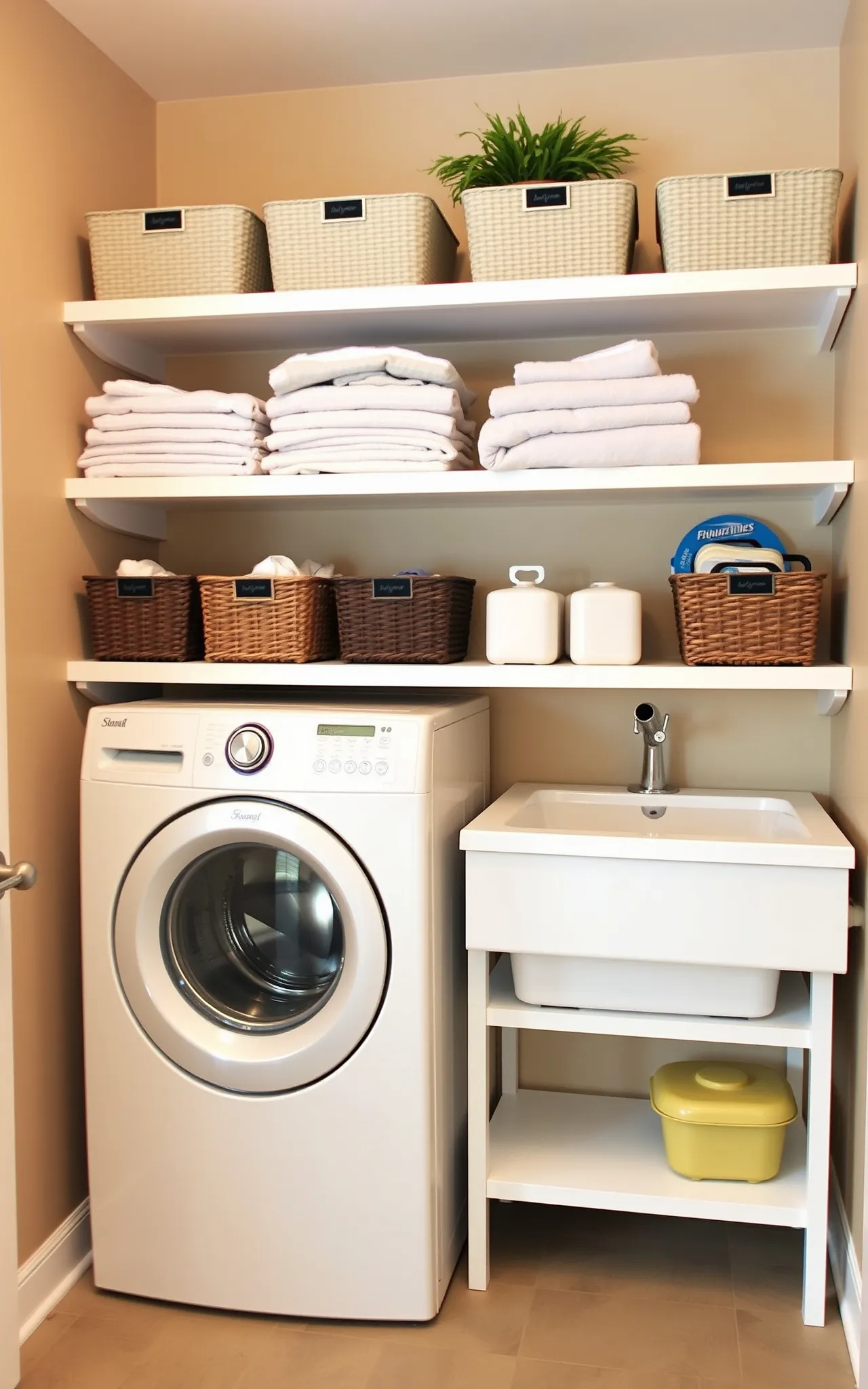 Laundry Room Shelving Idea 17