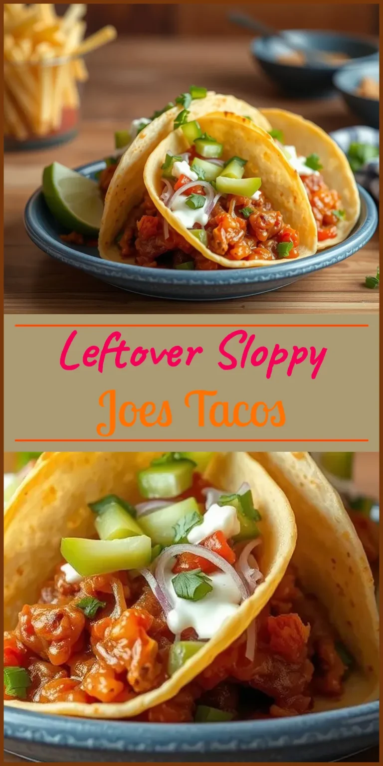 Leftover Sloppy Joes Tacos Vertical Photo