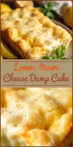 Lemon Cream Cheese Dump Cake Vertical Photo