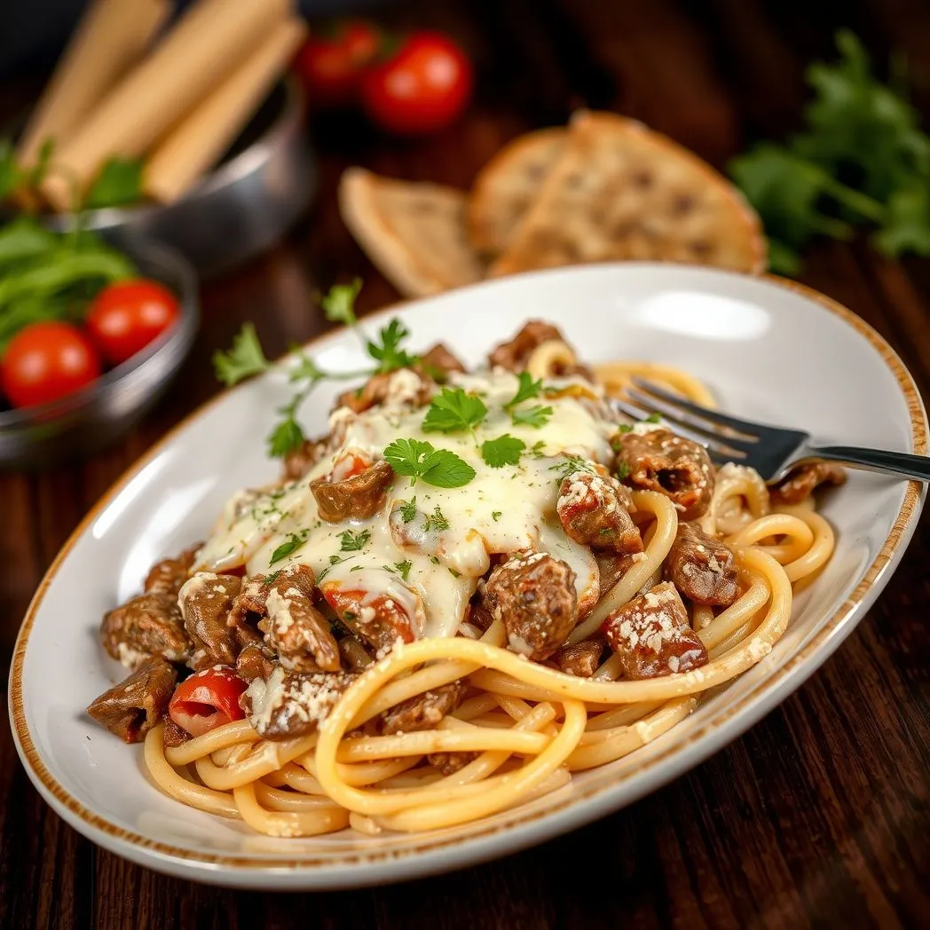 Philly Cheesesteak Pasta