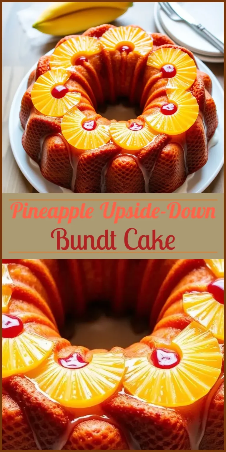Pineapple Upside-Down Bundt Cake Vertical Photo