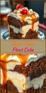 Root Beer Float Cake Vertical Photo