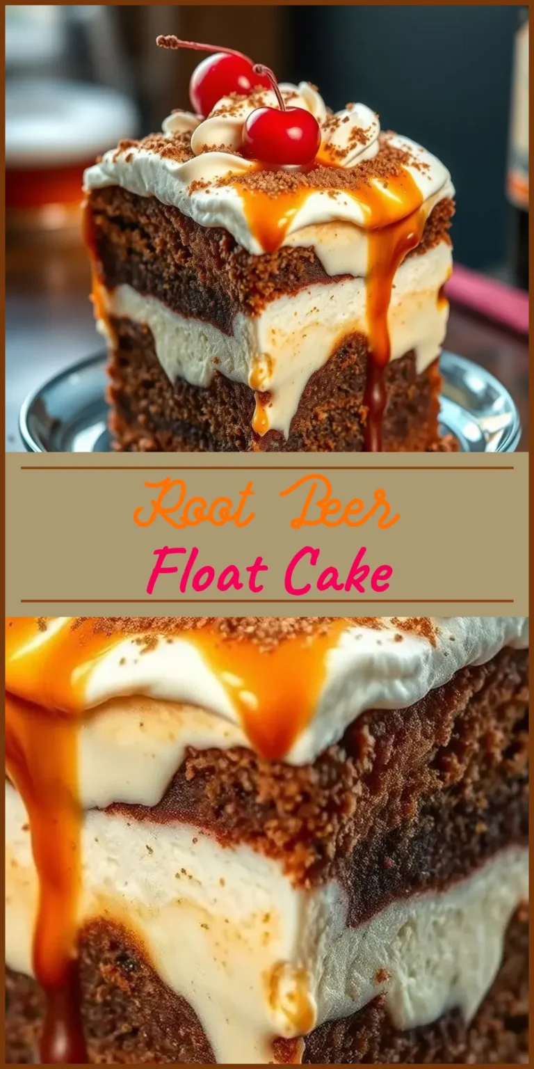 Root Beer Float Cake Vertical Photo