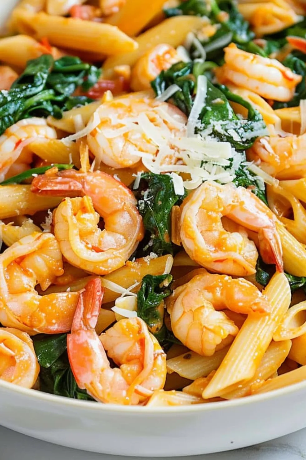 Shrimp and Spinach Pasta Photo