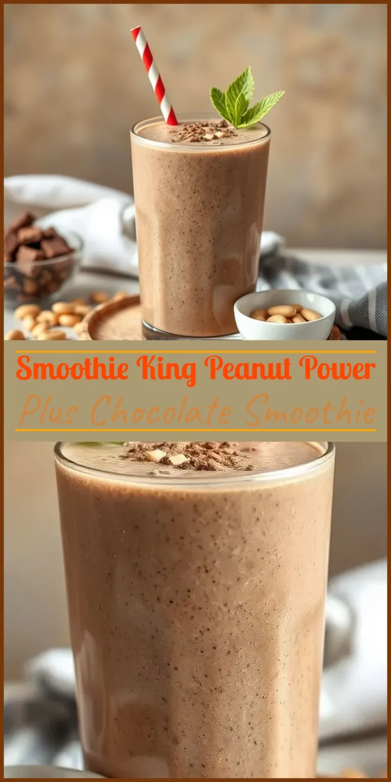 Smoothie King Peanut Power Plus Chocolate Smoothie Vertical Photo