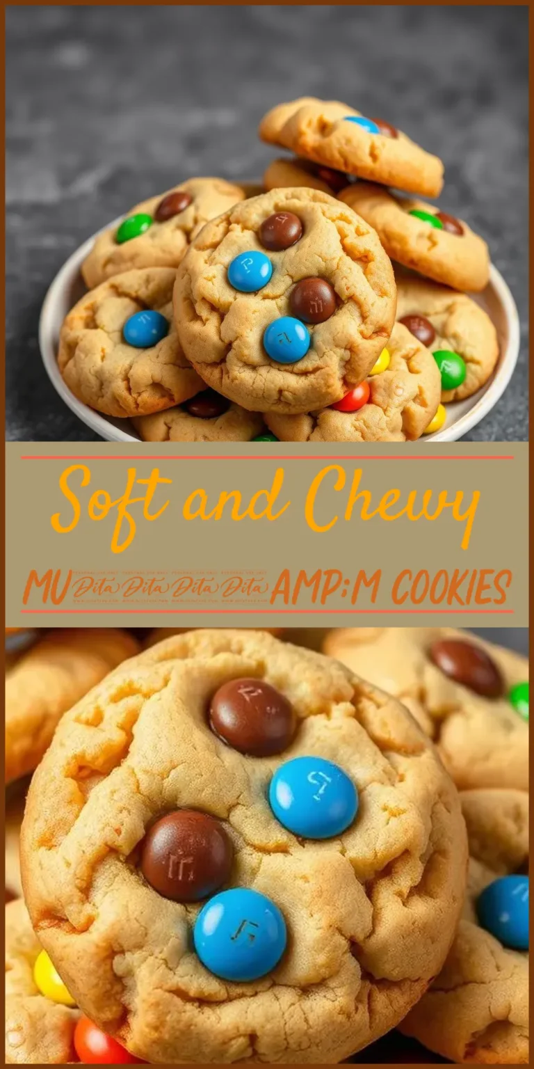 Soft and Chewy Mu0026amp;M Cookies Vertical Photo