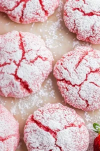 Strawberry Crinkle Cookies Photo