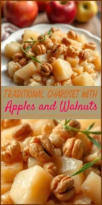 Traditional Charoset With Apples and Walnuts Vertical Photo